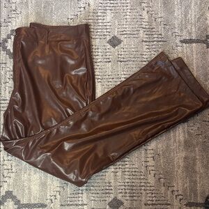 Fashion Nova Chocolate Faux Leather Paints.